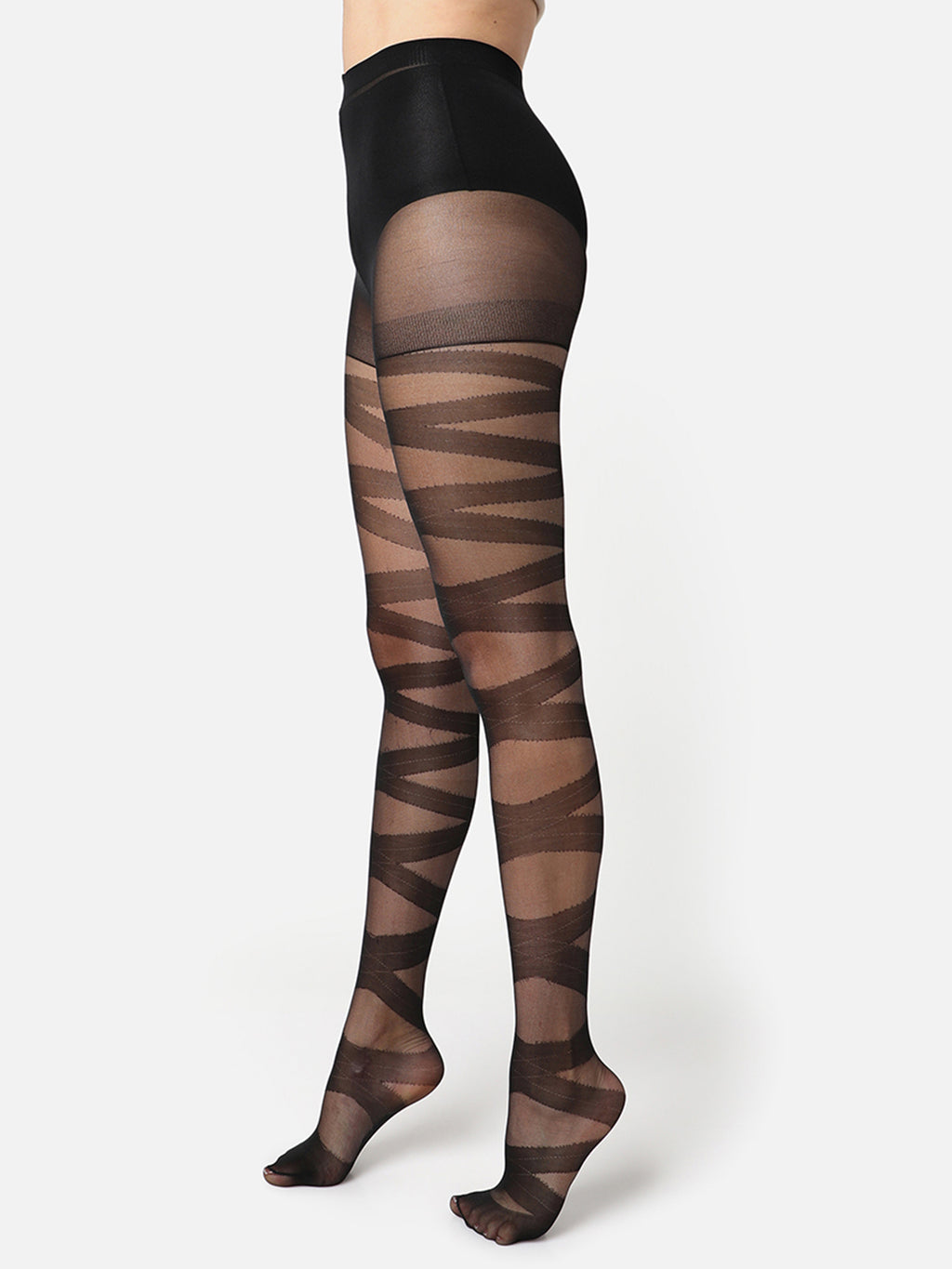 Black Striped Stockings