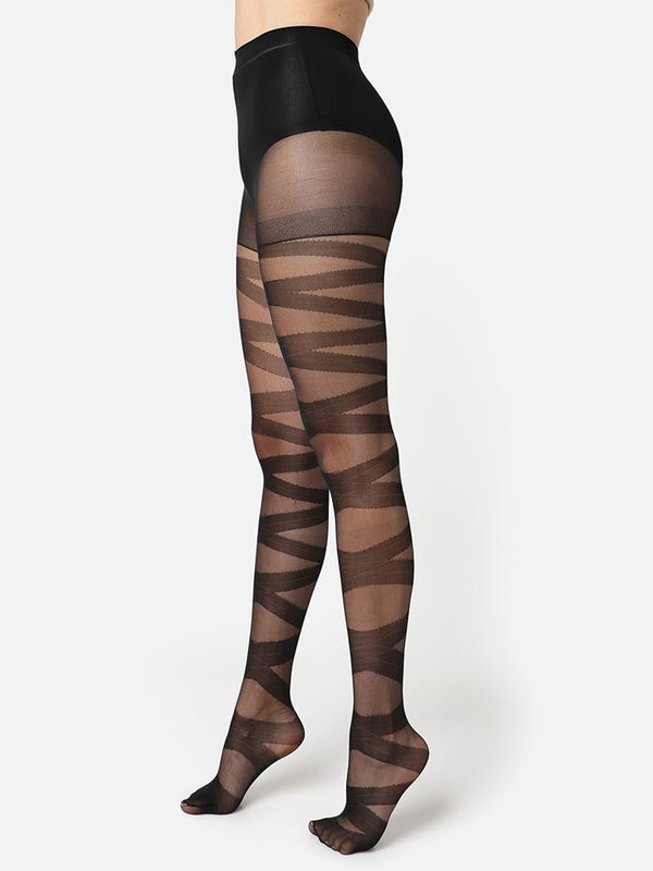 Black Striped Stockings
