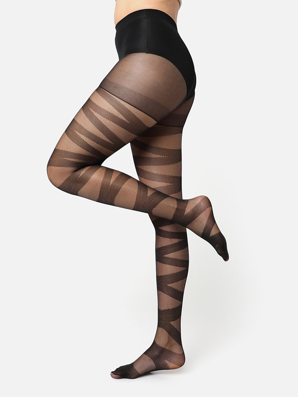 Black Striped Stockings