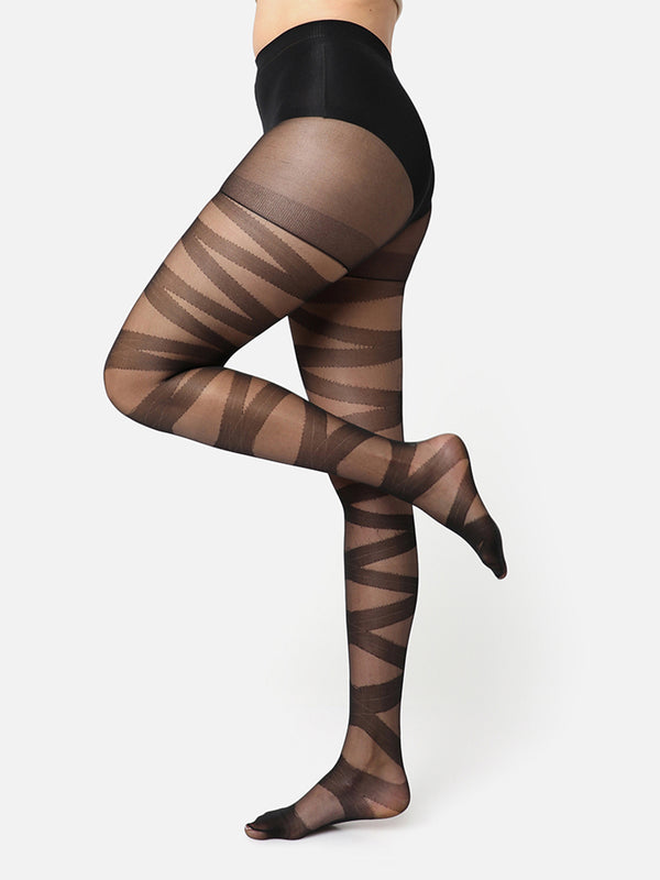 Black Striped Stockings