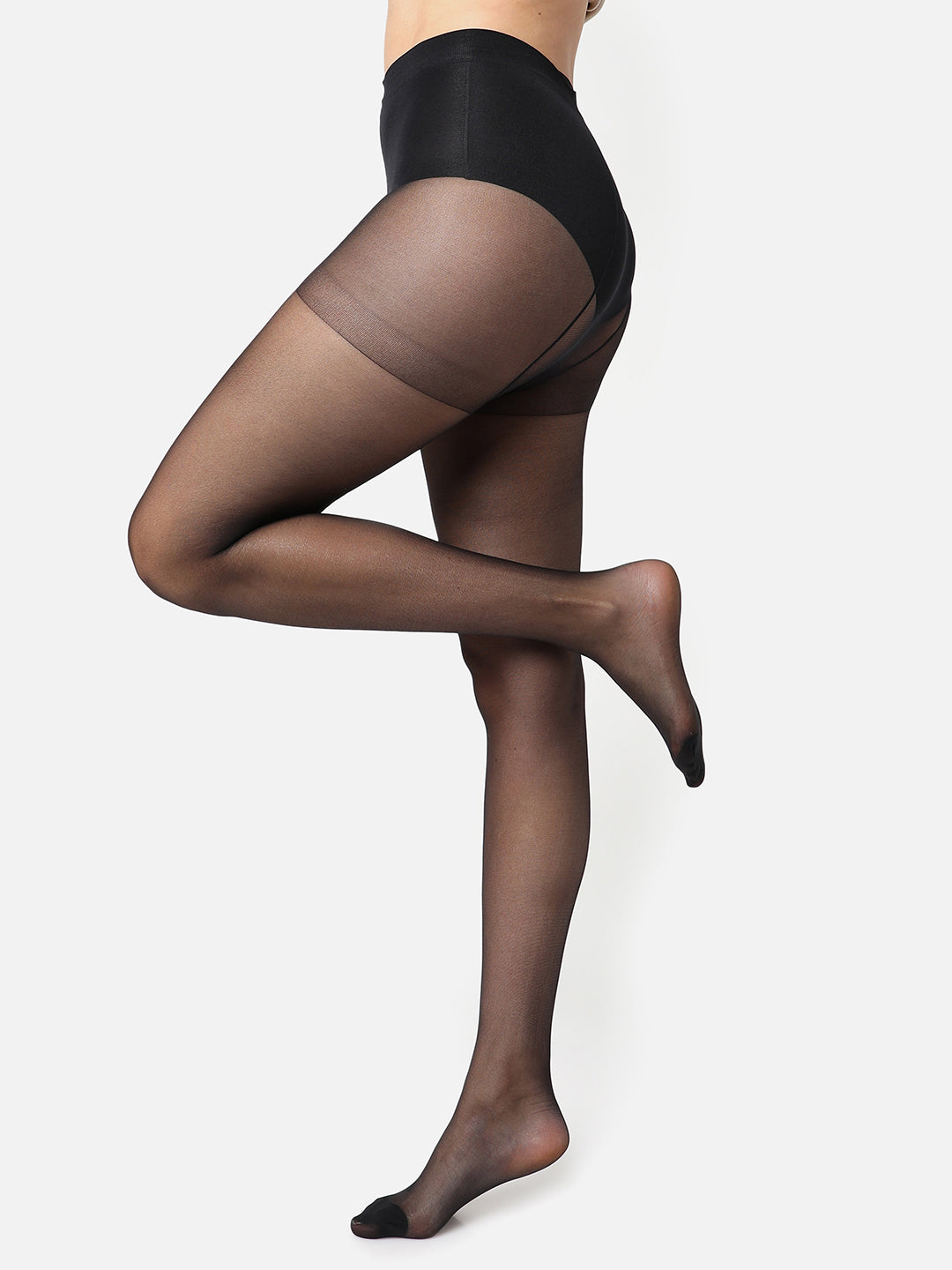Black Solid Sheer Stockings