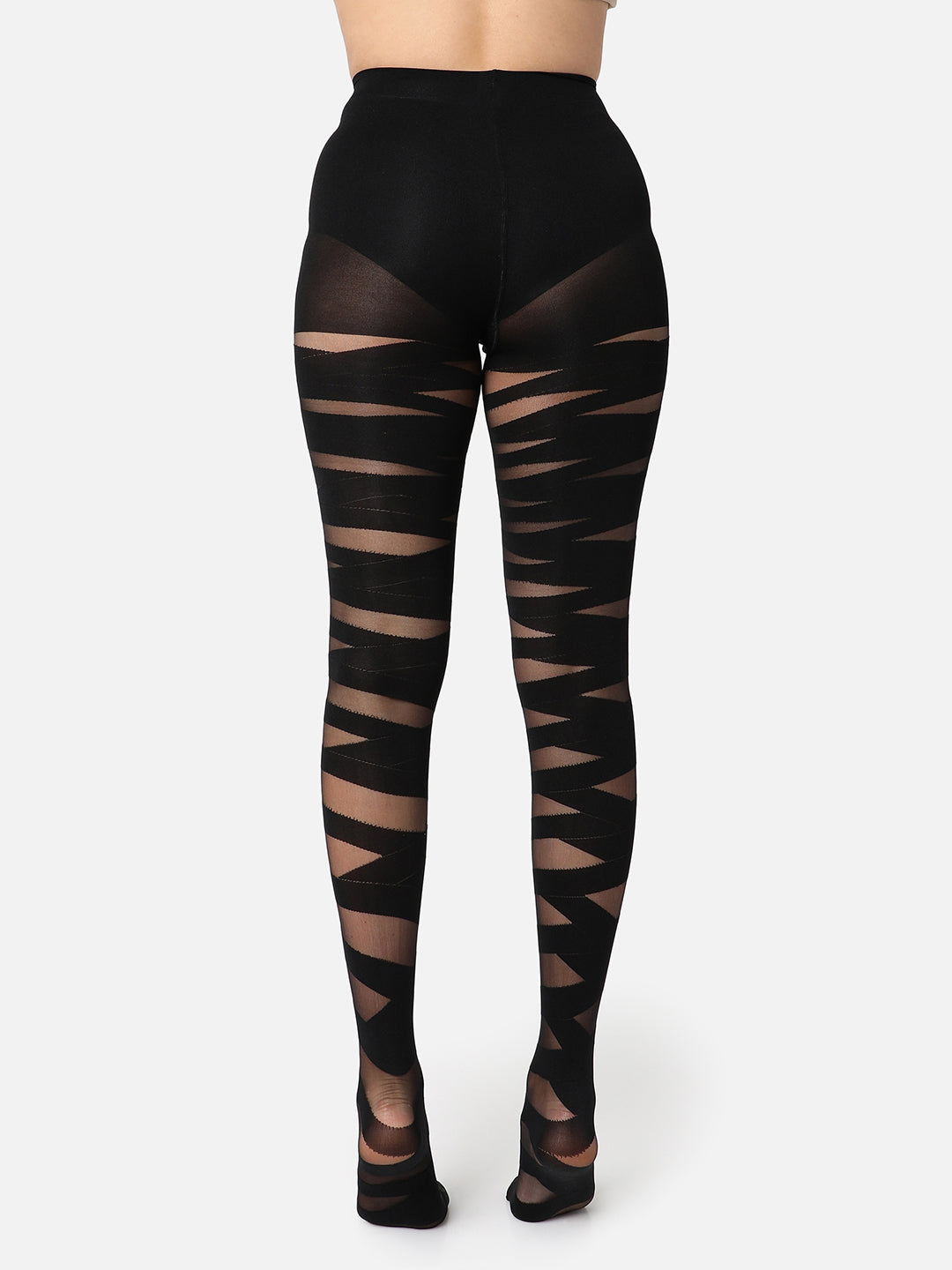 Black Striped Stockings