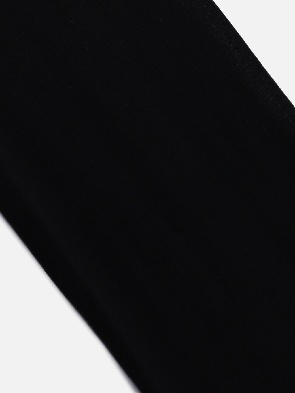 Black Solid Knee High Stockings