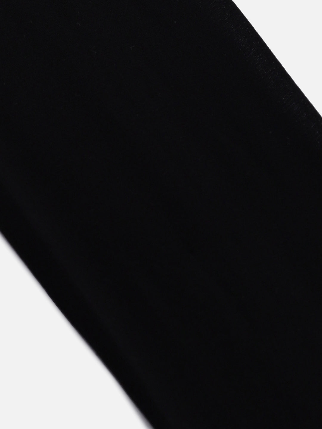 Black Solid Knee High Stockings