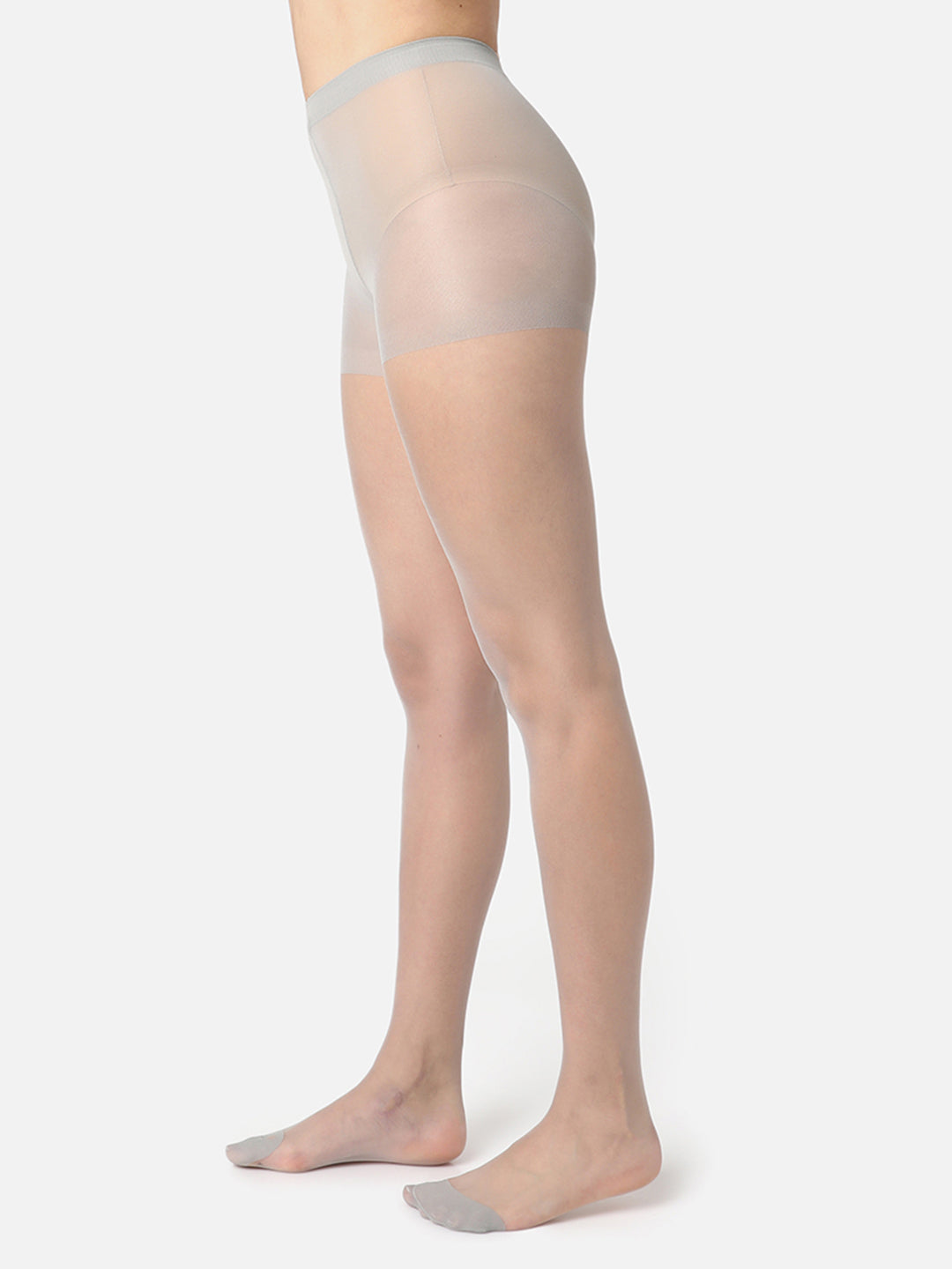 Grey Solid Sheer Stockings