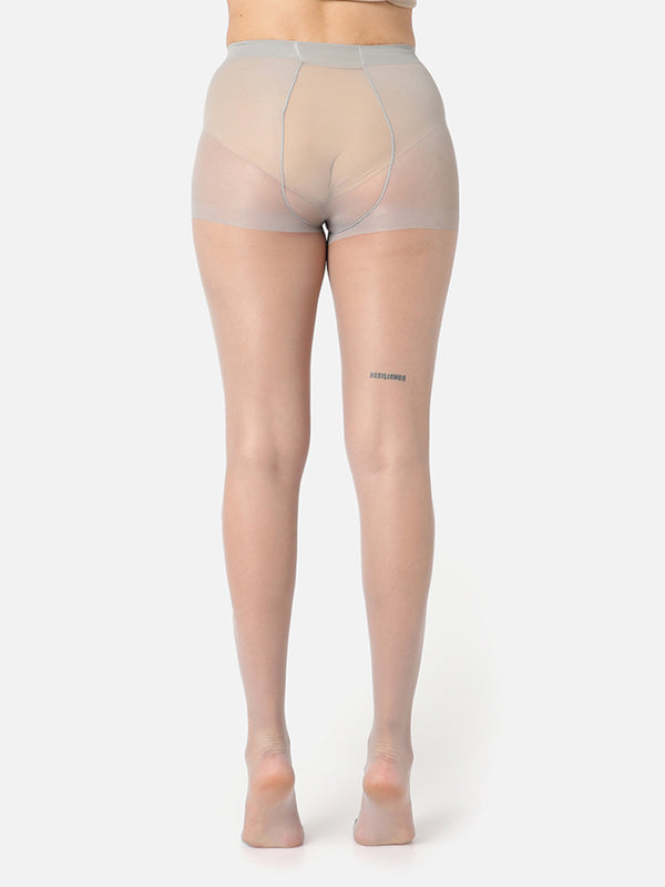 Grey Solid Sheer Stockings