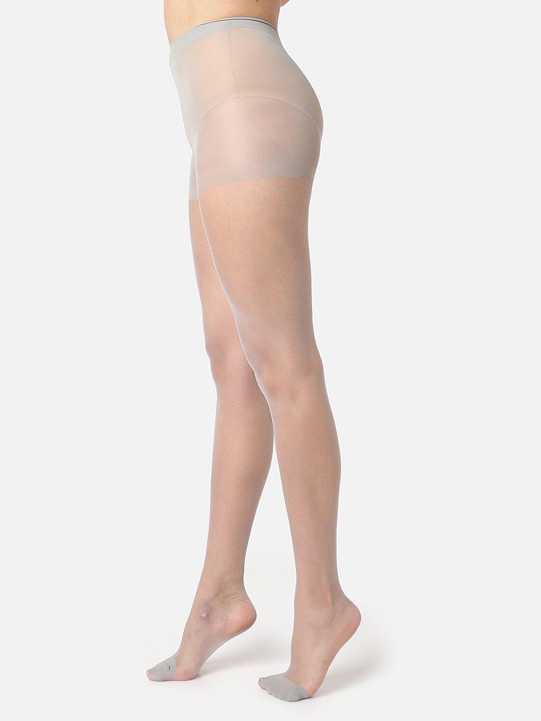 Grey Solid Sheer Stockings