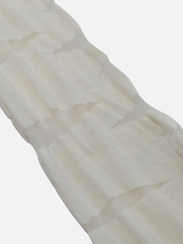 White Striped Sheer Stockings
