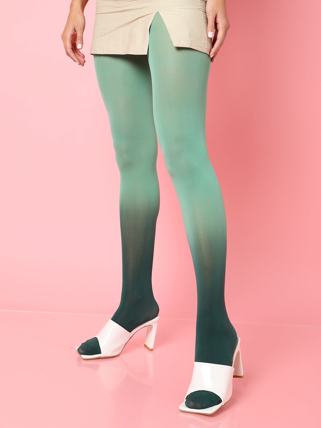 Double Tone Green Stockings