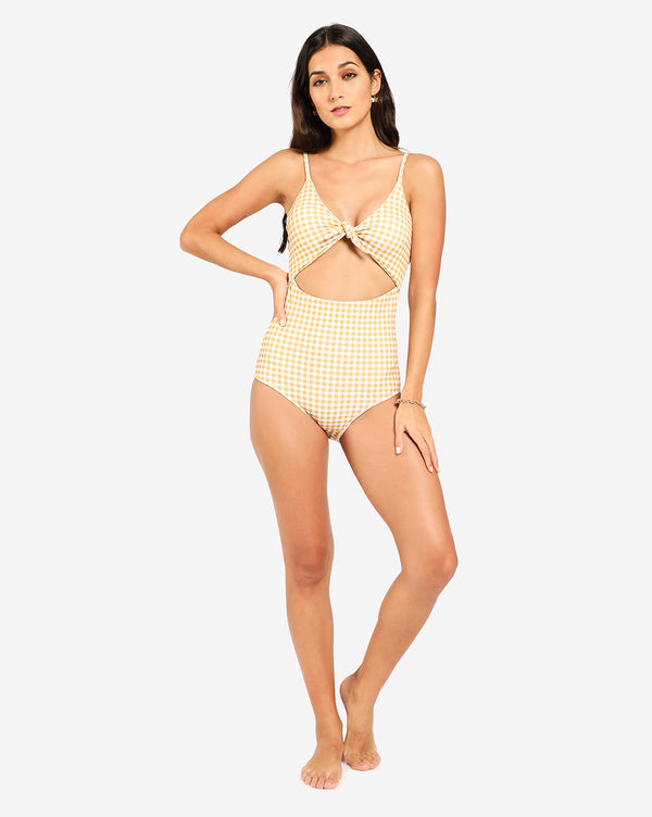 One Piece Tie-Up Detailing Swimsuit
