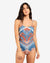 Women printed Shoulder strap one-piece swimsuit