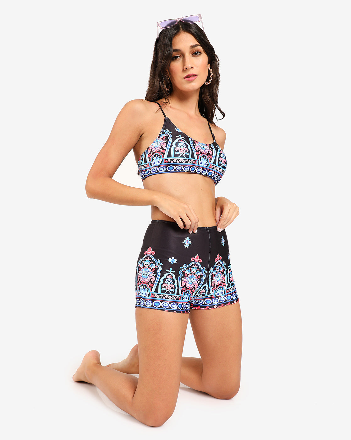 Printed 2-Piece Shorts Swim Suit