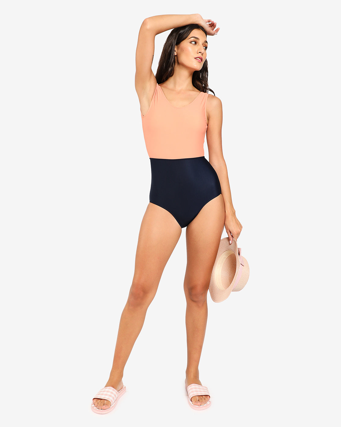 Double Colour One Piece Swimsuit