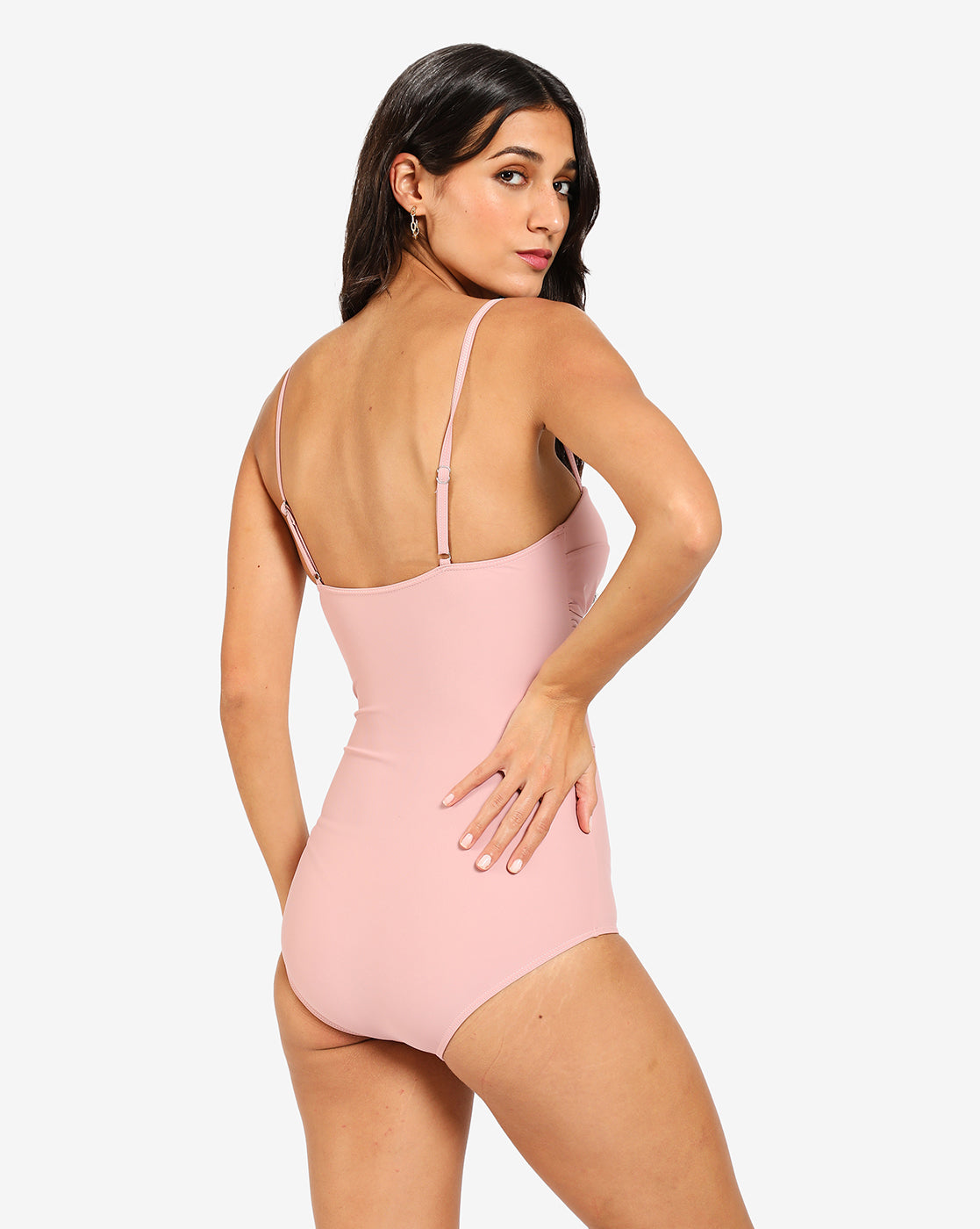 Pink Shoulder Strap Swimsuit