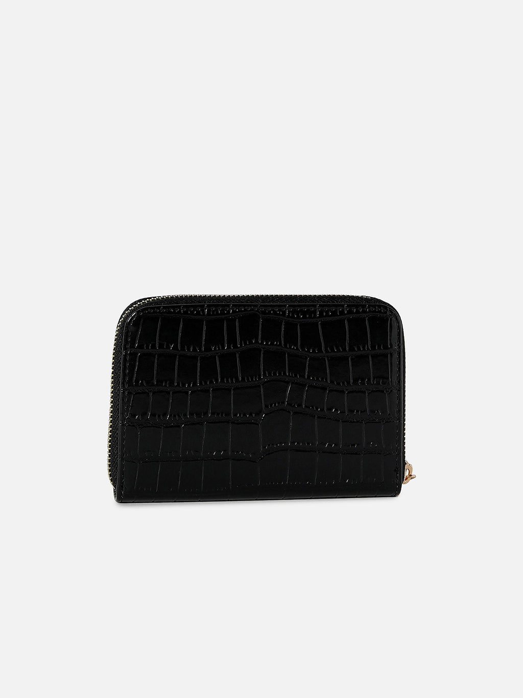 Black Textured Vegan Leather Wallet