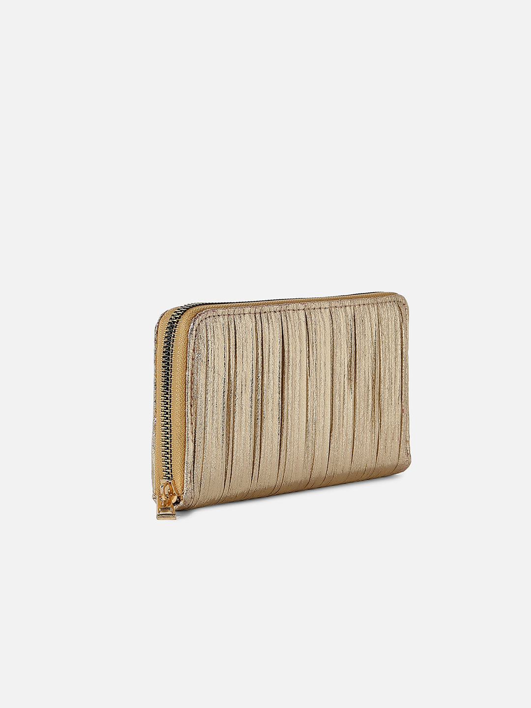 Gold Textured Vegan Leather Wallet