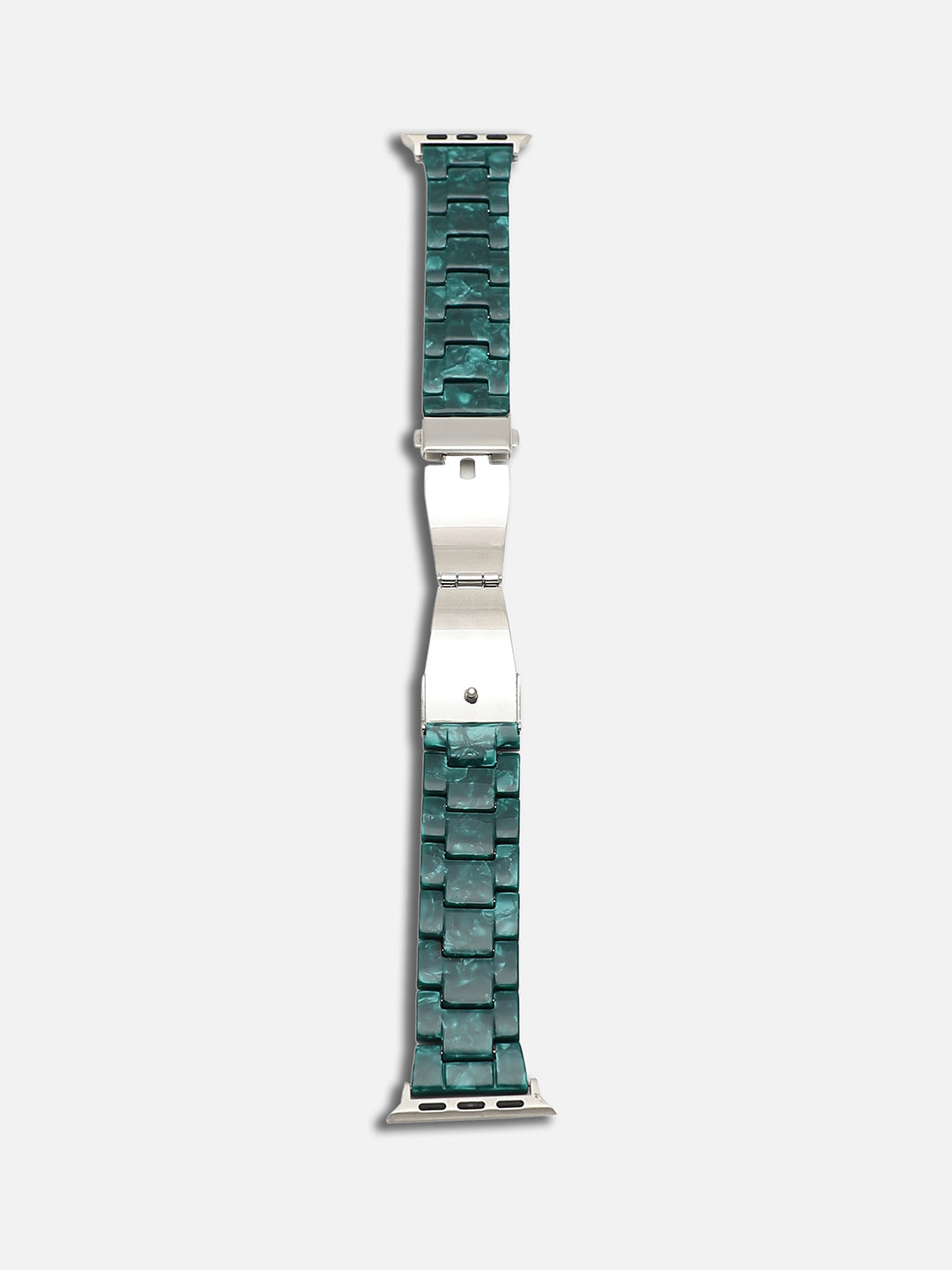 Women Emerald Green Textured Apple Watch Straps
