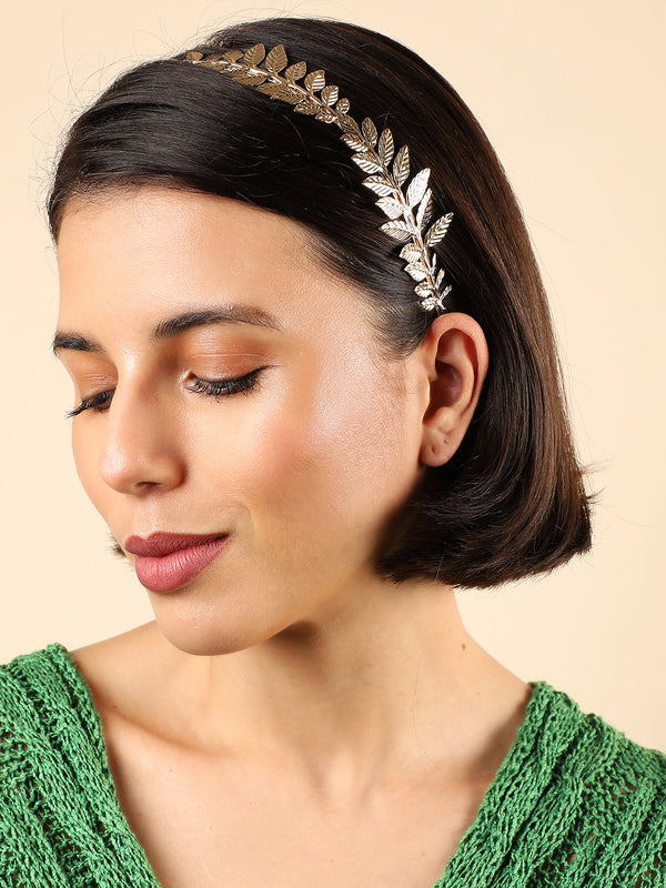 Gold Plated Pearl Hairband