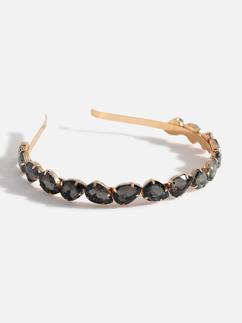 Green Stones Gold Plated Hairband