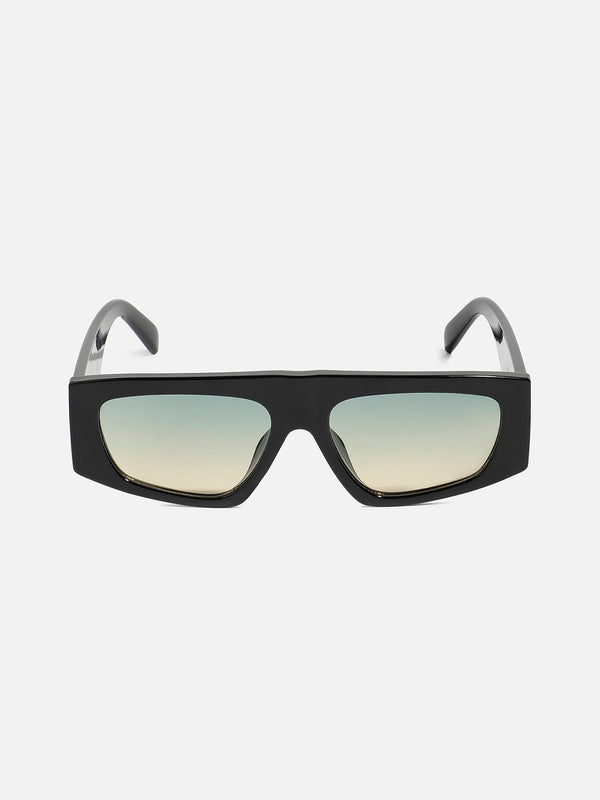 Gradient Rectangular Sunglasses - Black