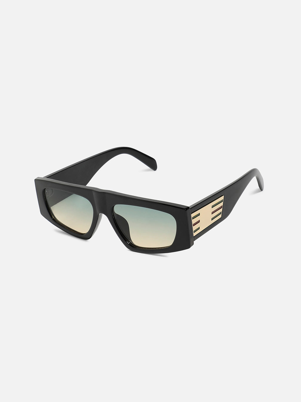 Gradient Rectangular Sunglasses - Black