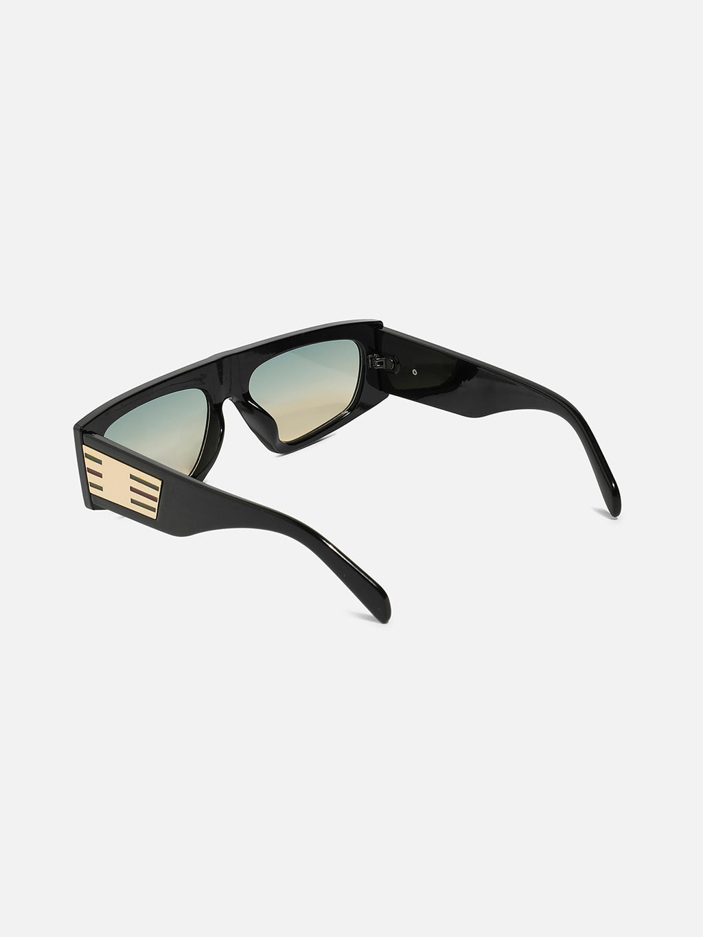 Gradient Rectangular Sunglasses - Black