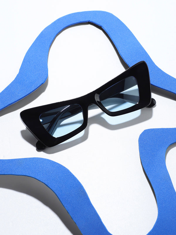 Solid Cateye Sunglasses - Black