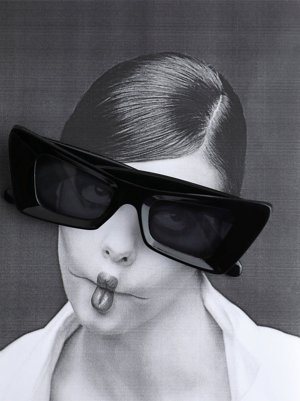 Solid Cateye Sunglasses - Black