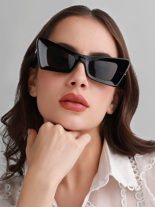 Solid Cateye Sunglasses - Black