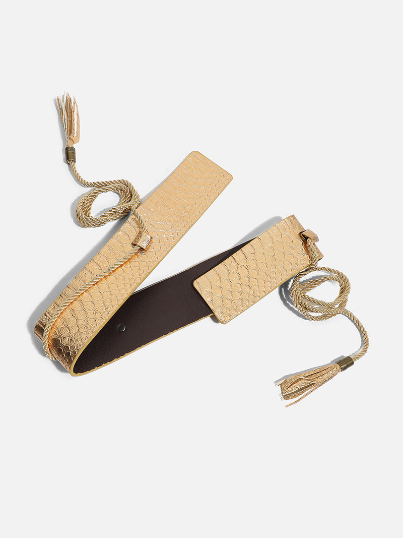 Scale Textured Waist Belt