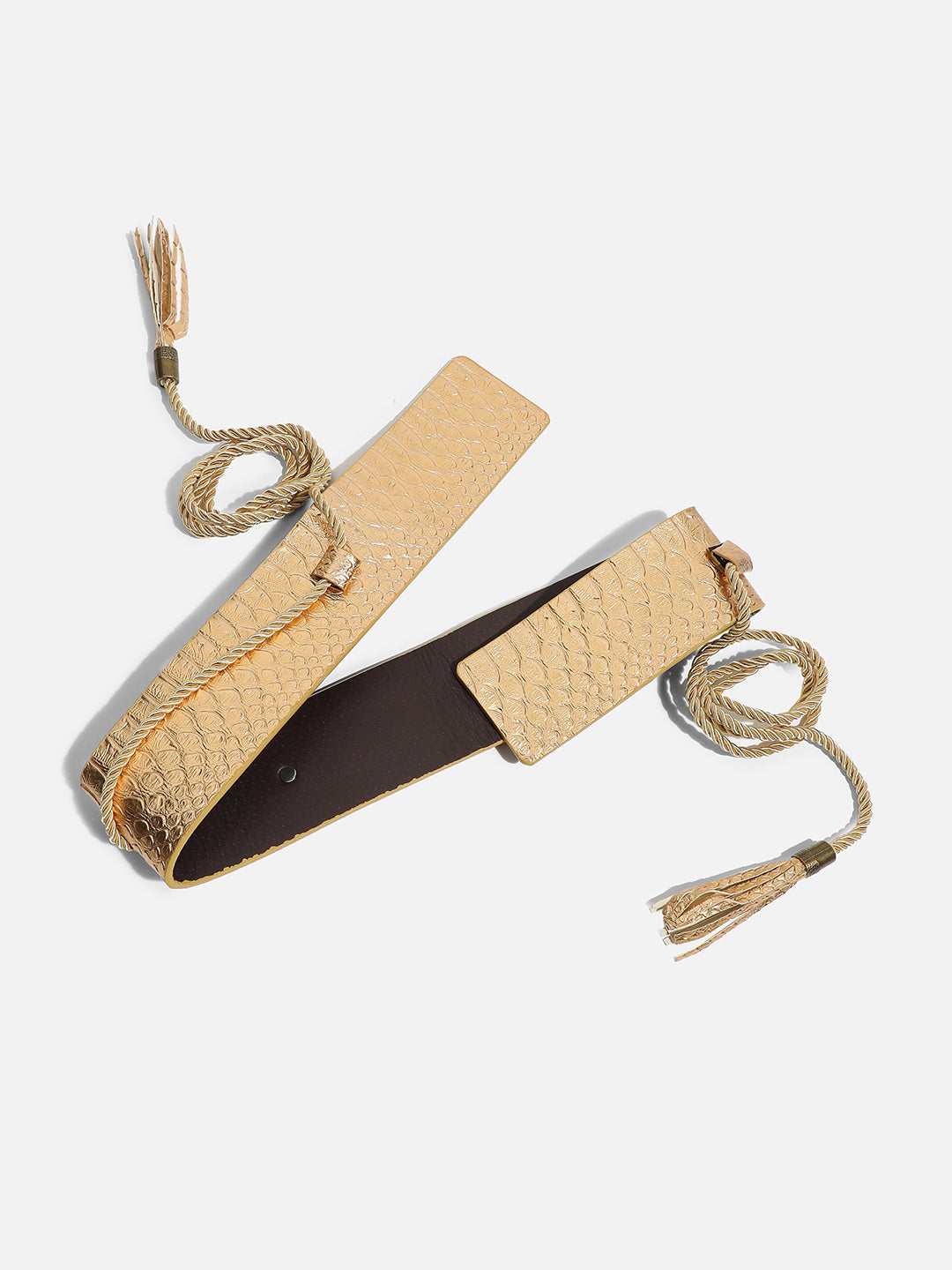 Croc Textured Waist Belt