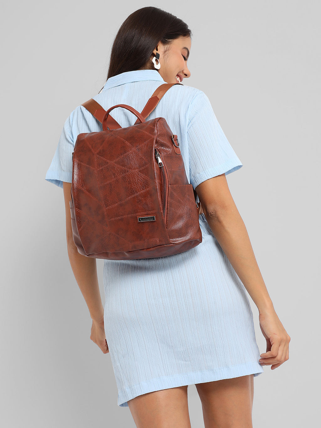 The On The Go Mini Backpack - Brown