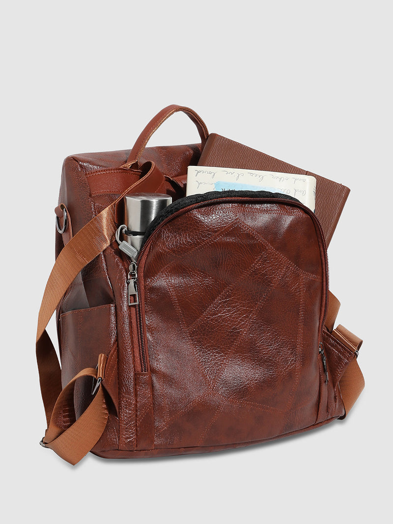 The On The Go Mini Backpack - Brown