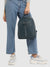 Zip-Front Curve Mini Backpack - Blue