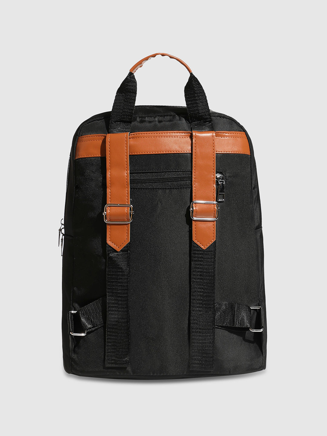 Contrast Flap Backpack - Black