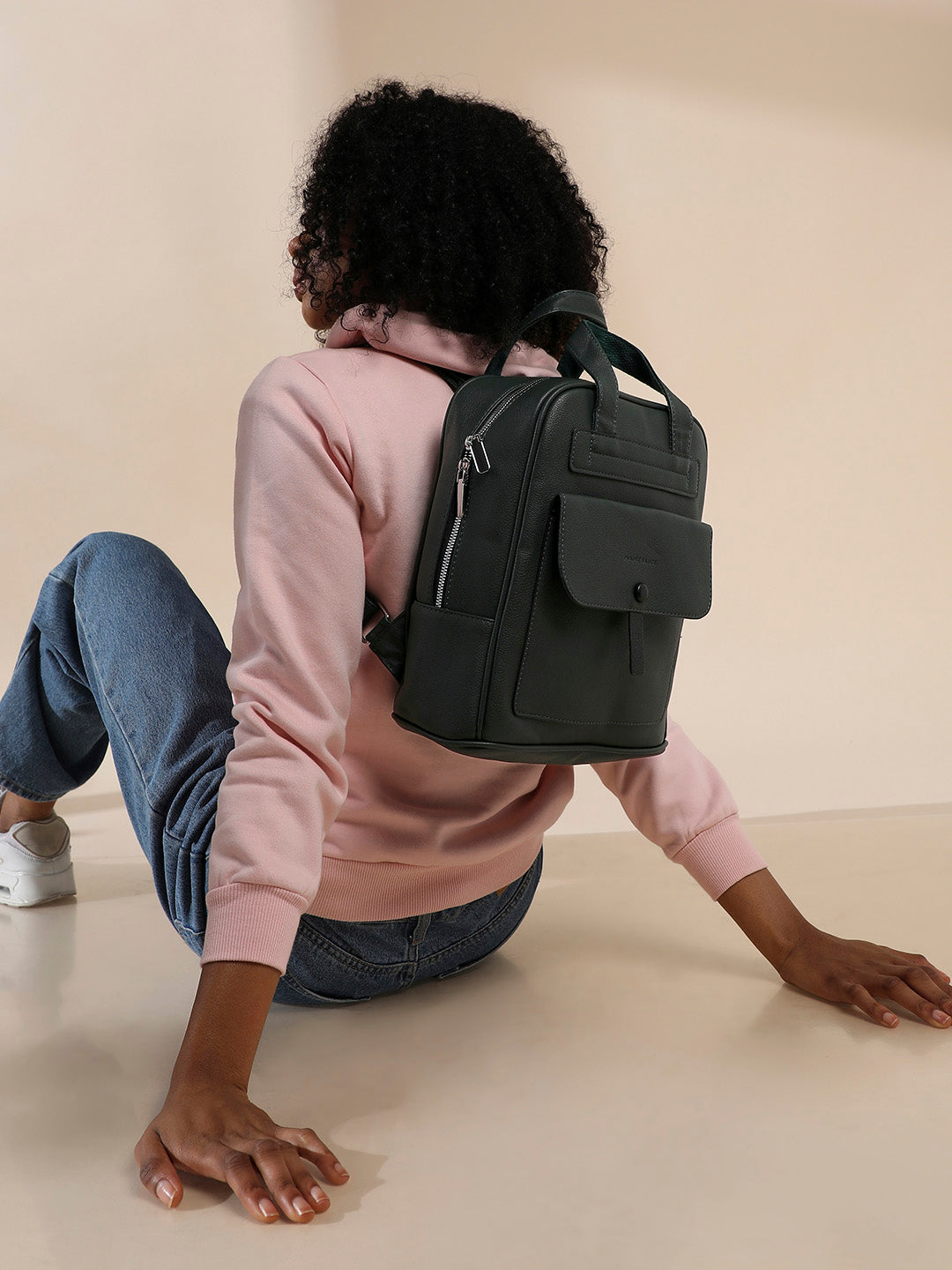 Top Handle Backpack - Forest Green