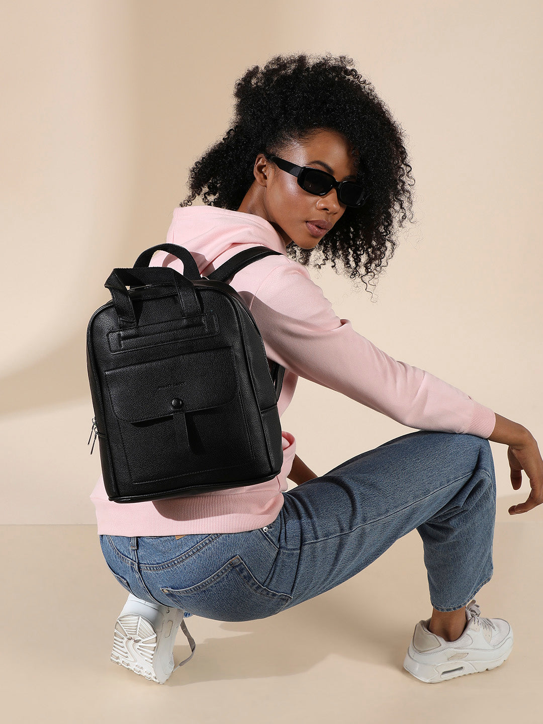 Top Handle Backpack - Black