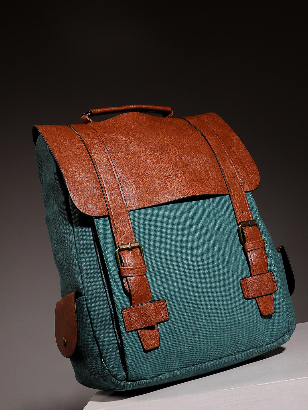 The Journey Backpack - Teal Green & Brown
