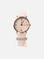 Round Analog Watch With Q Liberty Initial Watch Charm - Dusty Pink