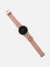 Round Analog Watch With Crescent Moon Watch Charm - Rose Gold