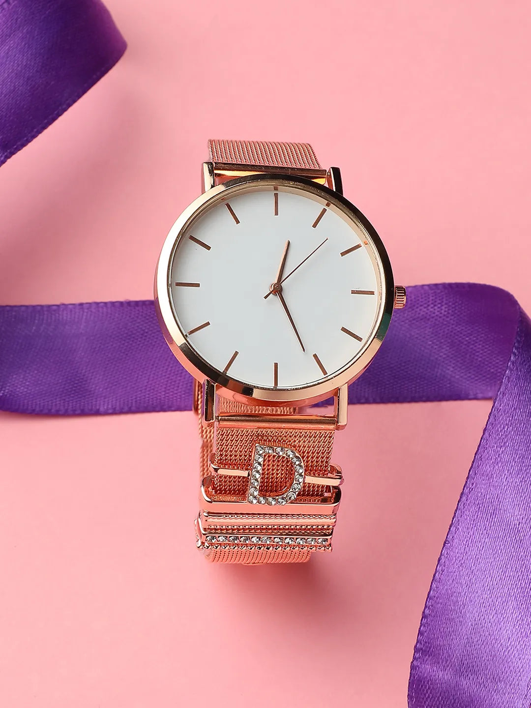 Idun Mirror Dial CZ Pendant Charm Watch main image 0