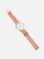 Round Analog Watch With D Initial Watch Charm - Rose Gold
