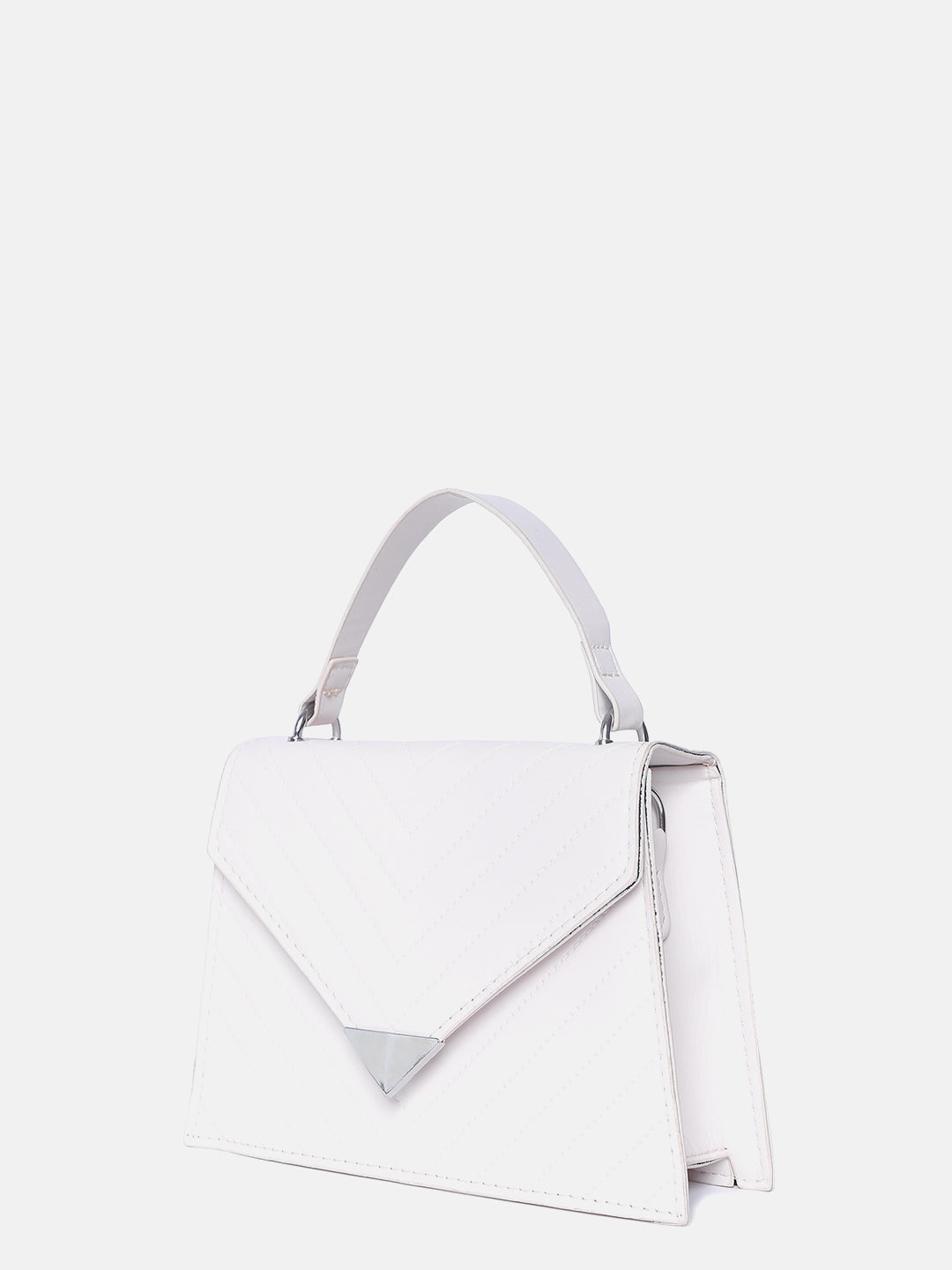 White Textured Sling Bag