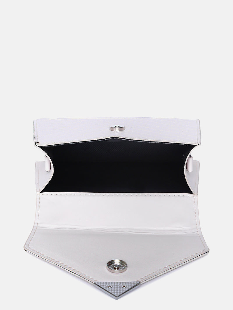 White Textured Sling Bag