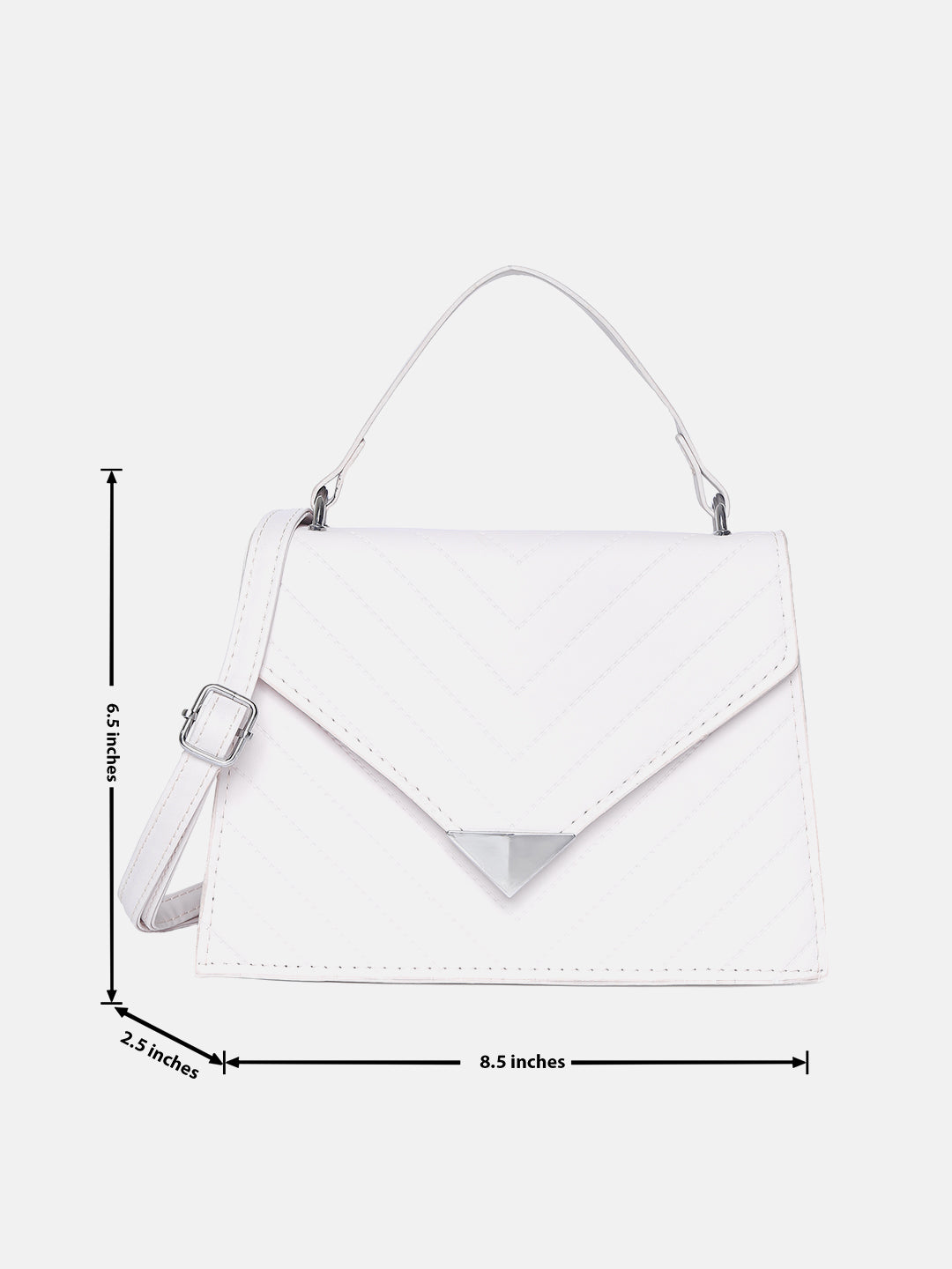White Textured Sling Bag