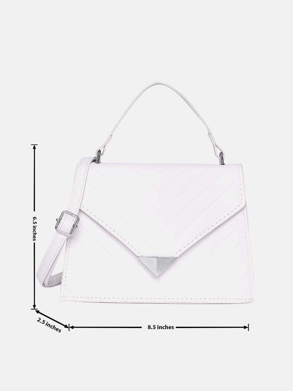 White Textured Sling Bag