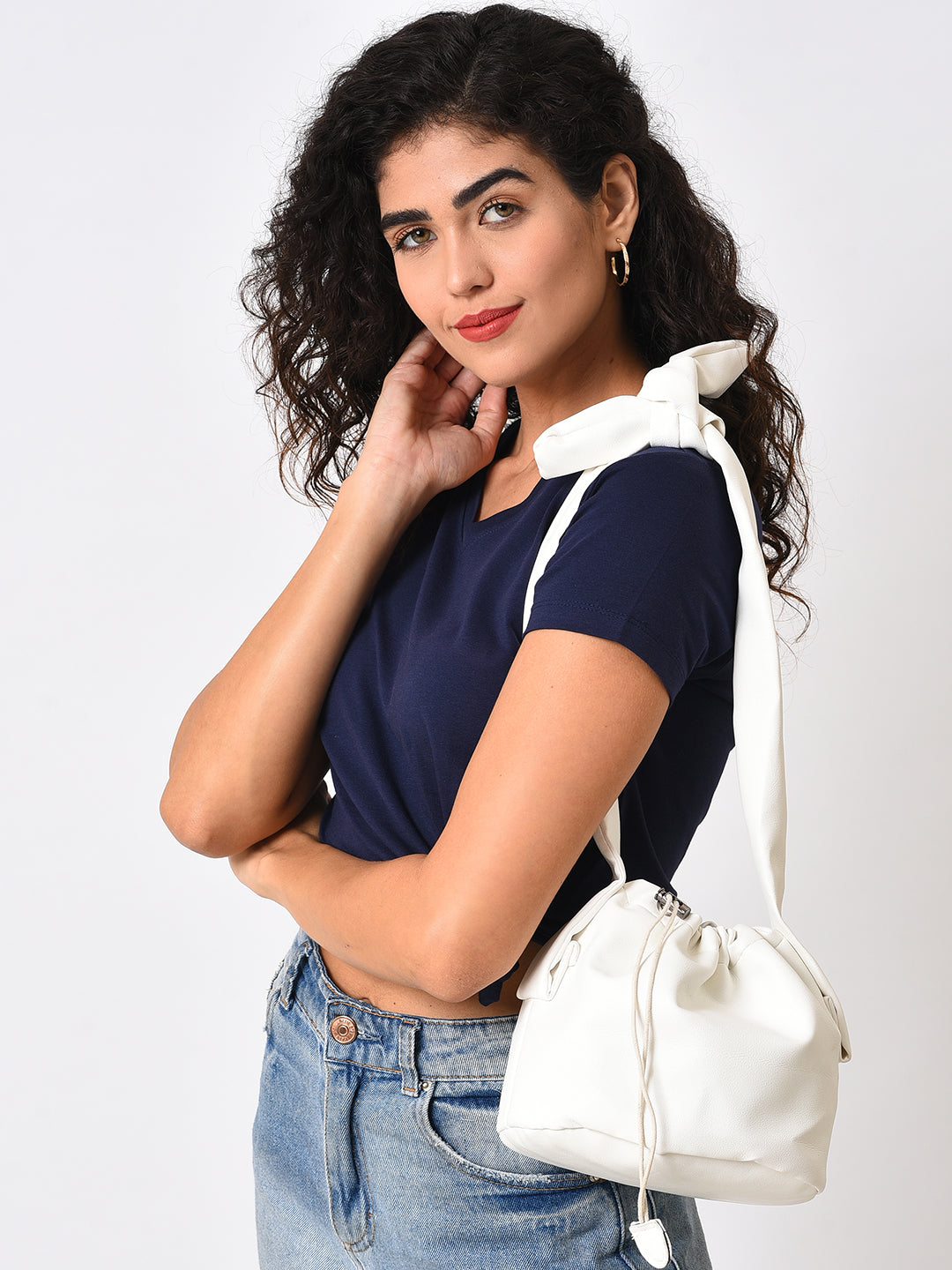 Becca White Bucket Bag