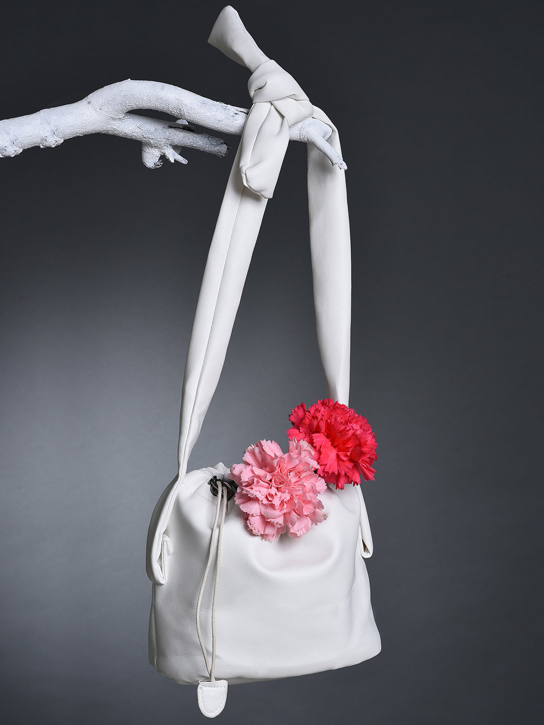 Becca White Bucket Bag