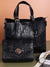 Women Textured Black Bag Combo Set