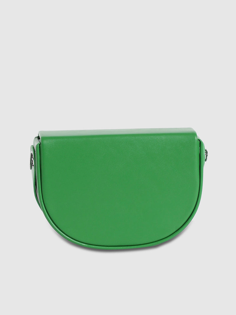 Structured Curve Handbag - Green